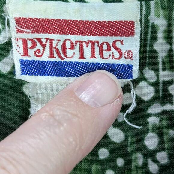 Vintage Pants 3 pc Set Womens 12 Green Shirt Shell Retro Leisure 70s Forestcore - Picture 16 of 16